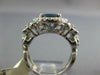 LARGE 3.3CT DIAMOND & AAA SAPPHIRE 14KT WHITE GOLD OVAL FLOWER ENGAGEMENT RING