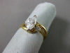 ESTATE .71CT DIAMOND 18KT Y&W GOLD ROUND & MARQUISE WAVE ENGAGEMENT RING #17436