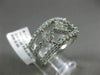 ESTATE WIDE 1CT ROUND & PRINCESS DIAMONDS 14KT WHITE GOLD 3D SEMI ETERNITY RING