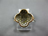 .51CT MULTI COLOR DIAMOND 14KT WHITE & ROSE GOLD 4 LEAF CLOVER FLOWER LOVE RING