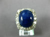 ANTIQUE EXTRA LARGE 15.23CT ROSE CUT DIAMOND & AAA SAPPHIRE PLATINUM HALO RING