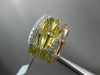 ESTATE LARGE 1.42CT DIAMOND 14KT TRI COLOR GOLD 3D BAMBOO CRISS CROSS LOVE RING