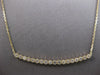 ESTATE .83CT DIAMOND 14K YELLOW GOLD 3D CLASSIC ROUND FILIGREE BAR LOVE NECKLACE