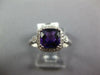 1.62CT DIAMOND & AAA AMETHYST 14KT WHITE GOLD CUSHION & ROUND FILIGREE FUN RING