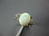 ESTATE 1.67CT DIAMOND & AAA OPAL 14KT 2 TONE GOLD CLASSIC OVAL & ROUND FUN RING