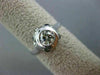 ANTIQUE .45CT DIAMOND SAPPHIRE 14K WHITE GOLD 3D FILIGREE ENGAGEMENT RING #25574
