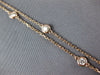 ESTATE LARGE 1.0CT DIAMOND 14K WHITE & ROSE GOLD 3D CLASSIC BY THE YARD NECKLACE