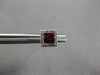 .61CT DIAMOND & AAA RUBY 14K WHITE GOLD PRINCESS & ROUND INVISIBLE STUD EARRINGS