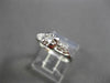 ANTIQUE OLD EURO MINE CUT DIAMOND 14KT WHITE GOLD FILIGREE PROMISE RING #11634