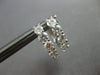ESTATE SMALL 1.43CT DIAMOND 14KT WHITE GOLD SHARED PRONG 5 STONE HUGGIE EARRINGS