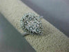 ESTATE LARGE 1.0CT DIAMOND 14KT WHITE GOLD 3D CLUSTER PEAR HALO ENGAGEMENT RING