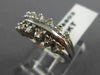 ANTIQUE WIDE .38CT DIAMOND 14KT WHITE GOLD DOUBLE ROW ANNIVERSARY RING #18803