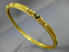 ANTIQUE AAA ENAMEL 22KT YELLOW GOLD 3D FILIGREE FLOWER BANGLE BRACELET #2058
