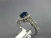 1.65CT DIAMOND & AAA SAPPHIRE 14KT WHITE GOLD OVAL & ROUND HALO ENGAGEMENT RING