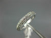 ESTATE .35CT DIAMOND 14K WHITE GOLD 2 ROW FILIGREE WEDDING ANNIVERSARY RING 1209