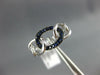 ESTATE .19CT AAA SAPPHIRE 18KT WHITE GOLD 3D CLASSIC OVAL LINK FUN RING