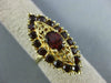 ANTIQUE LARGE 2.50CT GARNET 14K YELLOW GOLD MARQUISE SHAPE FILIGREE RING #20778