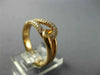 ESTATE .28CT DIAMOND 18KT ROSE GOLD 3D CLASSIC LOVE KNOT FUN RING