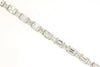 ESTATE 6.6CT DIAMOND 14KT WHITE GOLD 3D ROUND & BAGUETTE CLASSIC TENNIS BRACELET