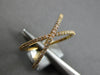 ESTATE .22CT DIAMOND 18KT ROSE GOLD 3D CLASSIC CRISS CROSS INFINITY LOVE RING