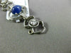 ANTIQUE LARGE 15.0CT DIAMOND & AAA CABOCHON SAPPHIRE PLATINUM 3D TENNIS BRACELET