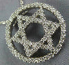 ESTATE LARGE 1.84CT DIAMOND 14K WHITE GOLD CIRCULAR STAR OF DAVID PENDANT #2481|2481-1