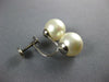 AAA SOUTH SEA PEARL 14KT WHITE GOLD 3D DOUBLE SCREWBACK HANGING EARRINGS #26972