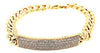 LARGE 1.64CT DIAMOND 18KT YELLOW GOLD 3D ROUND PAVE MULTI ROW ID TENNIS BRACELET