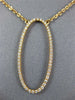 ESTATE .21CT DIAMOND 18KT ROSE GOLD 3D CLASSIC OPEN OVAL FUN NECKLACE