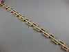 WIDE & LONG 3.87CT WHITE & PINK DIAMOND 18KT WHITE & ROSE GOLD TENNIS BRACELET