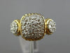 ESTATE .73CT DIAMOND 14KT WHITE & YELLOW GOLD 3D ROUND & SQUARE PAVE ROPE RING