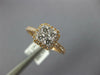 ESTATE 0.59CT DIAMOND 18KT ROSE GOLD SQUARE OCTAGON HALO FRIENDSHIP PROMISE RING