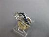 ESTATE .45CT DIAMOND & AAA SAPPHIRE 14K WHITE GOLD 3D CLASSIC INFINITY LOVE RING
