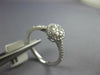 ESTATE .31CT DIAMOND 18KT WHITE GOLD 3D CLUSTER FLOWER HALO FRIENDSHIP RING