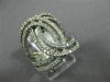 ESTATE LARGE .88CT DIAMOND 14KT WHITE GOLD 3D DOUBLE ROW LOVE KNOT INFINITY RING
