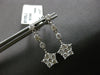 ESTATE 1.0CT DIAMOND 14K WHITE GOLD 3D CLASSIC STAR BY THE YARD HANGING EARRINGS