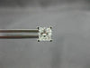 ESTATE 1.0CT PRINCESS CUT DIAMOND 14K WHITE GOLD 3D CLASSIC STUD EARRINGS #15550