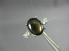 ESTATE LARGE 5.42CT DIAMOND & AAA STAR SAPPHIRE PLATINUM ENGAGEMENT RING #26552