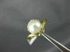 ESTATE .15CT DIAMOND & AAA SOUTH SEA PEARL 14KT YELLOW GOLD SOLITAIRE RING #2194