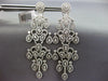 ESTATE EXTRA LARGE 6.85CT DIAMOND 14KT WHITE GOLD MULTI LEAF CHANDELIER EARRINGS