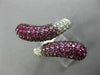 ESTATE WIDE 2.76CT DIAMOND & AAA PINK SAPPHIRE 18K WHITE & BLACK GOLD SNAKE RING