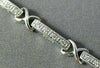 ESTATE .66CT DIAMOND 14K WHITE GOLD SQUARE MILGRAIN TOGGLE LOVE BRACELET #22450