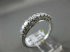 ESTATE .56CT DIAMOND 14K WHITE GOLD 3D 9 STONE FILIGREE WEDDING ANNIVERSARY RING