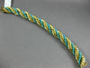 ANTIQUE LARGE & LONG AAA TURQUOISE 14K YELLOW GOLD 3D HANDCRAFTED SWIRL BRACELET