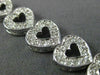 ANTIQUE .90CT ROUND CUT DIAMOND 14K WHITE GOLD OPEN HEART LOVE BRACELET #19204