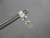 ESTATE 1.85CT DIAMOND 18KT WHITE GOLD 3D CLASSIC 5 STONE HUGGIE FUN EARRINGS