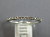 ESTATE .16CT DIAMOND 18KT WHITE GOLD 1MM SEMI ETERNITY WEDDING ANNIVERSARY RING