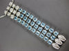 EXTRA LARGE 26.54CT DIAMOND & AAA AQUAMARINE 14KT WHITE GOLD MULTI ROW NECKLACE