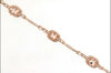 3.30CT DIAMOND & AAA MORGANITE 14KT ROSE GOLD OVAL FLOWER HALO TENNIS BRACELET