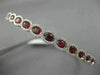 ESTATE 1.96CT DIAMOND & AAA RUBY 18K WHITE GOLD 3D SEMI ETERNITY BANGLE BRACELET